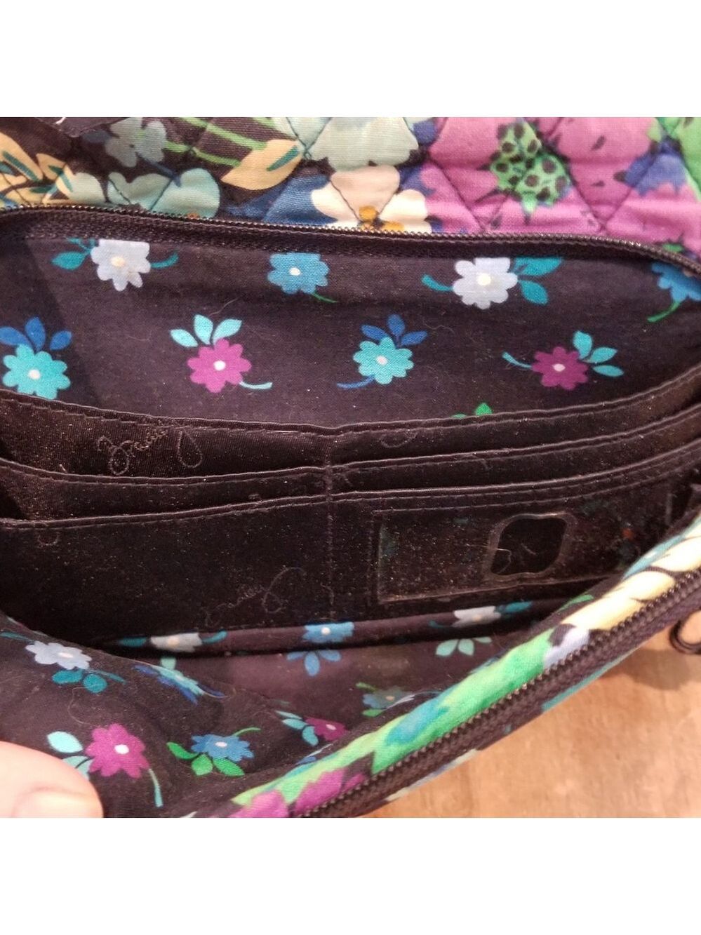 Vera Bradley Crossbody Purse Floral Flower AOP Allover - Picture 3 of 10